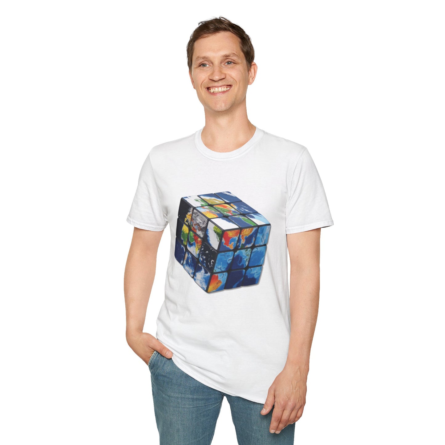 Rubik's Cube World Map Mashup Travel Wear Tee