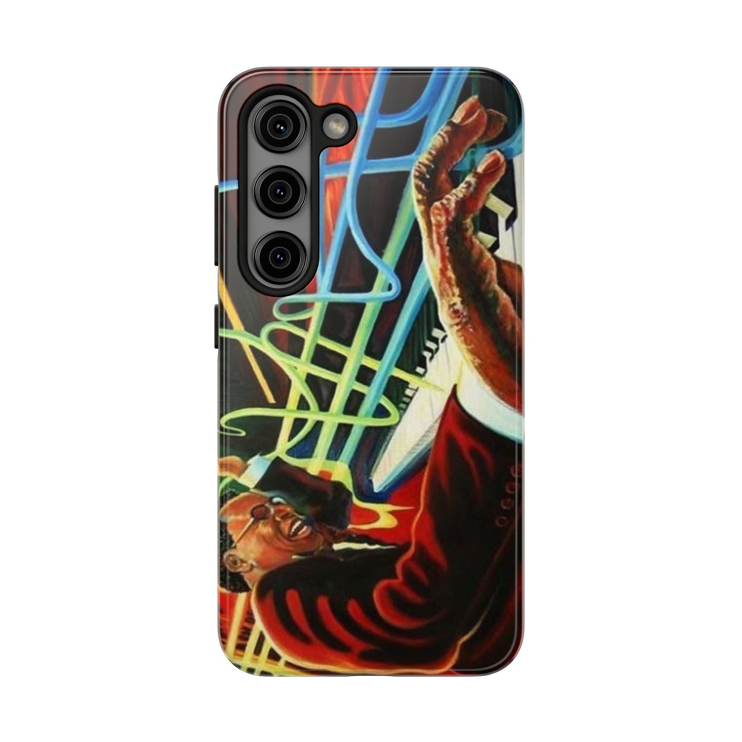 Harlem Renaissance - Retro New York, Jazz Pianist Tough Phone Case for iPhone 11-15. Afrocentric, Black Musician at Apollo Theater 1920s