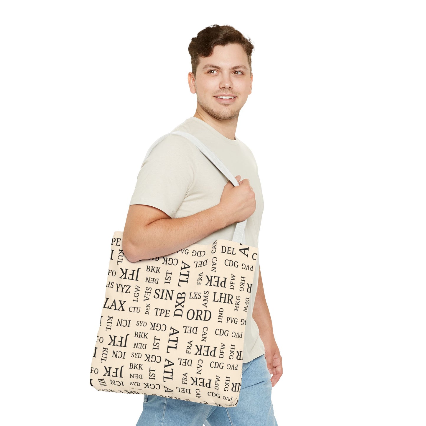 Signature Airport Code Designer Tote Bag for Travel Lovers