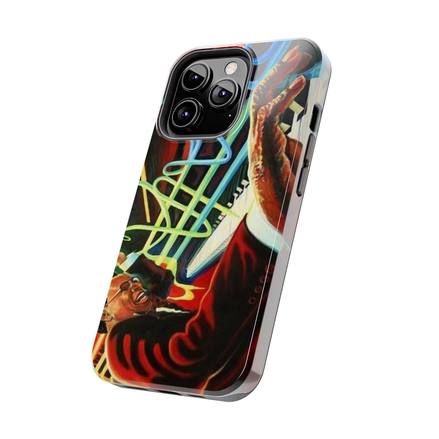 Harlem Renaissance - Retro New York, Jazz Pianist Tough Phone Case for iPhone 11-15. Afrocentric, Black Musician at Apollo Theater 1920s