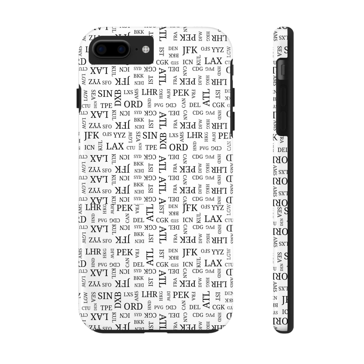 Best Airports Airport Code Tough Travel Phone Case for Travel Lovers (Cloud Gray)