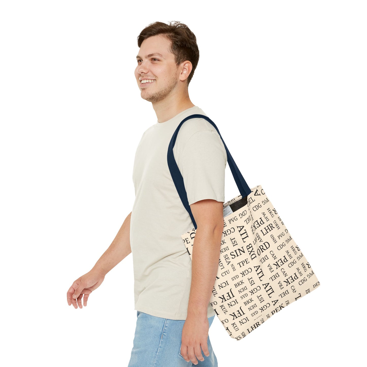 Signature Airport Code Designer Tote Bag for Travel Lovers