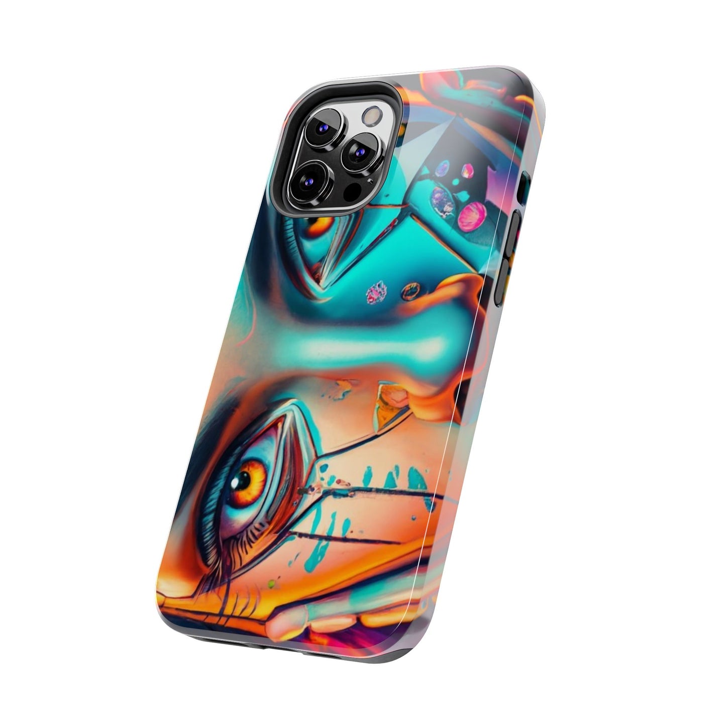 Cybergirl, Dystopian Cyberpunk themed Phone Case with Lofi Aesthetic and Robotic Vaporwave Feel