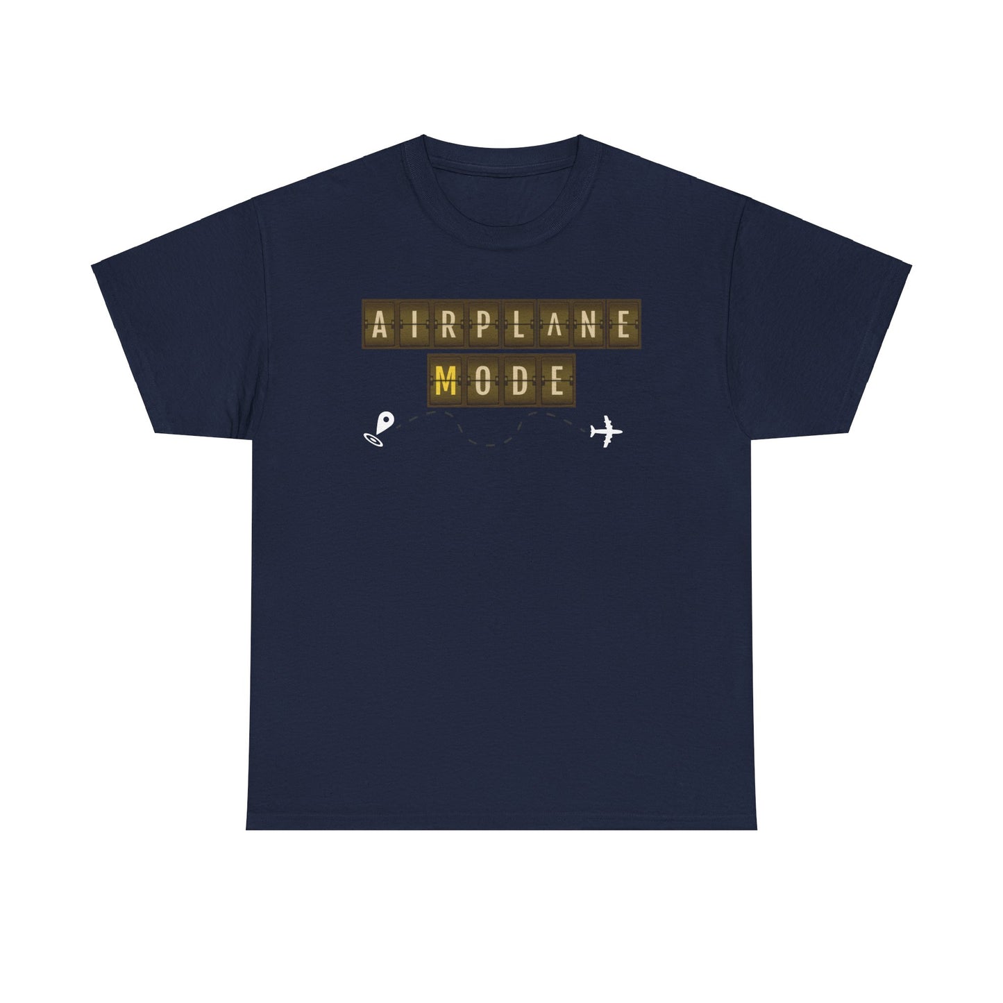 Airplane Mode Travel T-shirt, Unisex Heavy Cotton Tee