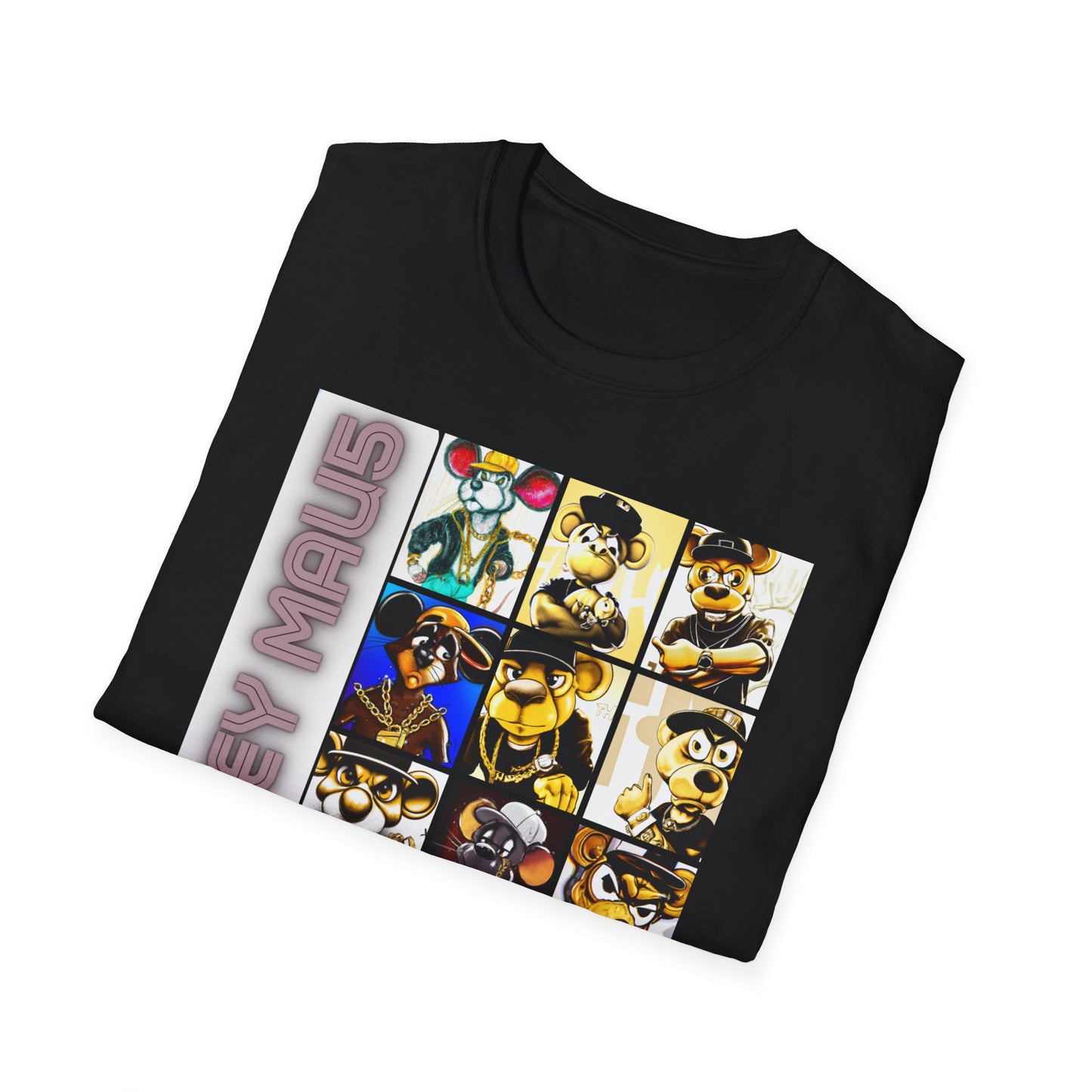 Money Mau5 Characters Urban Graffiti Style Men's Casual Travel T-Shirt for Generation X Travel Lovers