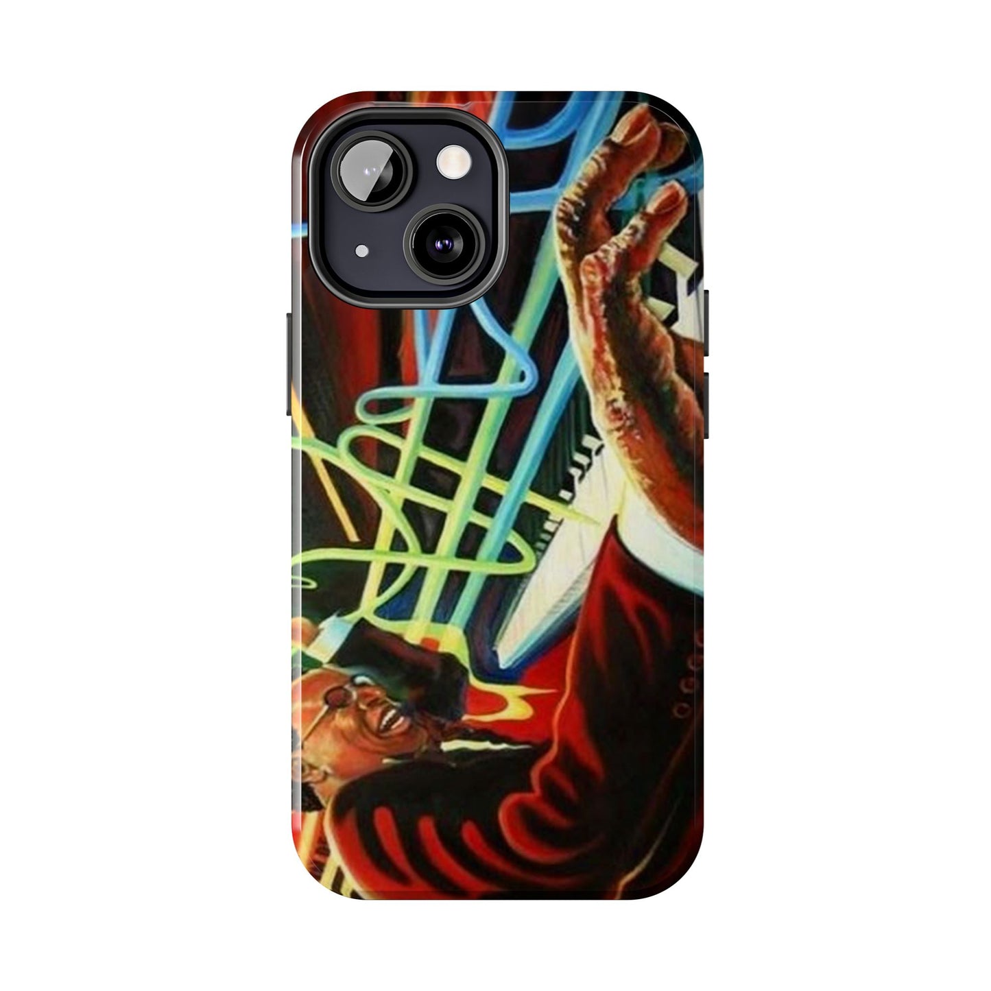 Harlem Renaissance - Retro New York, Jazz Pianist Tough Phone Case for iPhone 11-15. Afrocentric, Black Musician at Apollo Theater 1920s