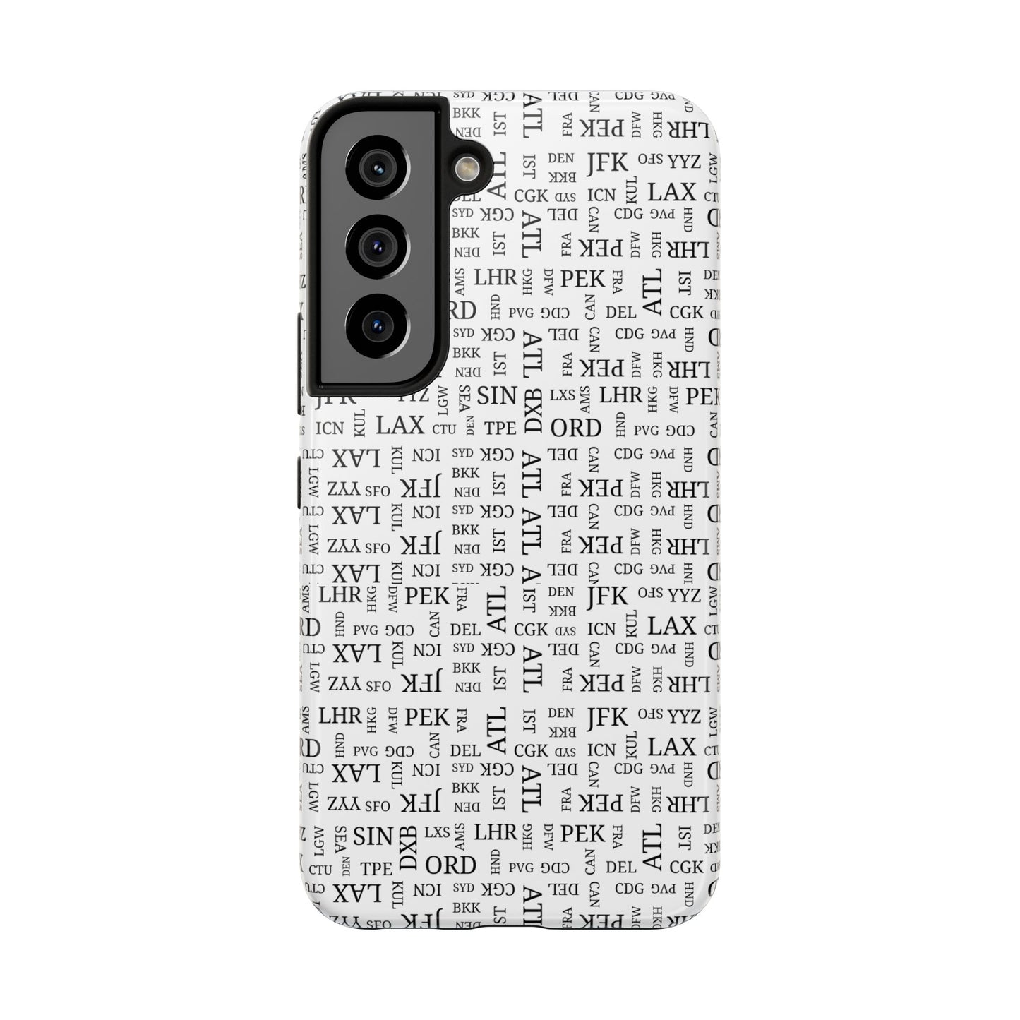 Best Airports Airport Code Tough Travel Phone Case for Travel Lovers (Cloud Gray)