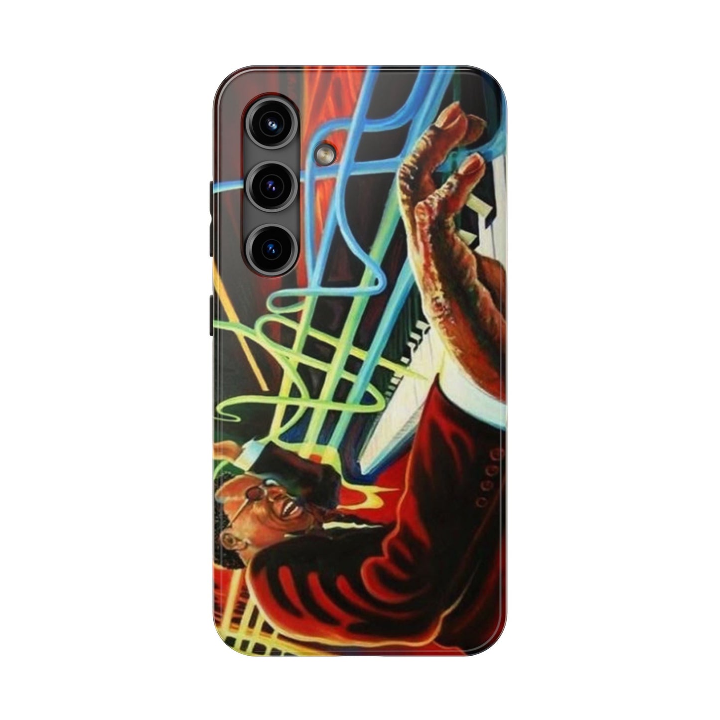 Harlem Renaissance - Retro New York, Jazz Pianist Tough Phone Case for iPhone 11-15. Afrocentric, Black Musician at Apollo Theater 1920s