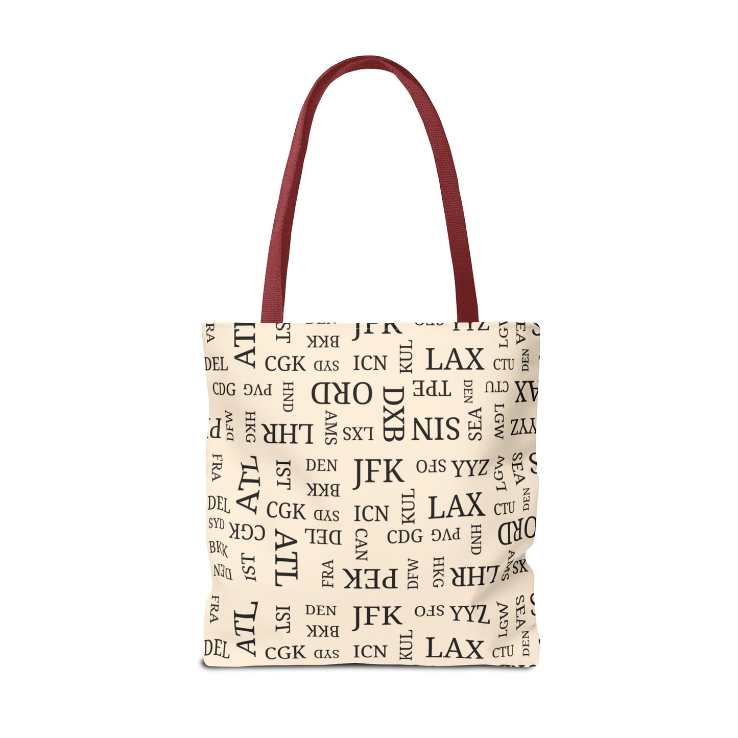 Signature Airport Code Designer Tote Bag for Travel Lovers