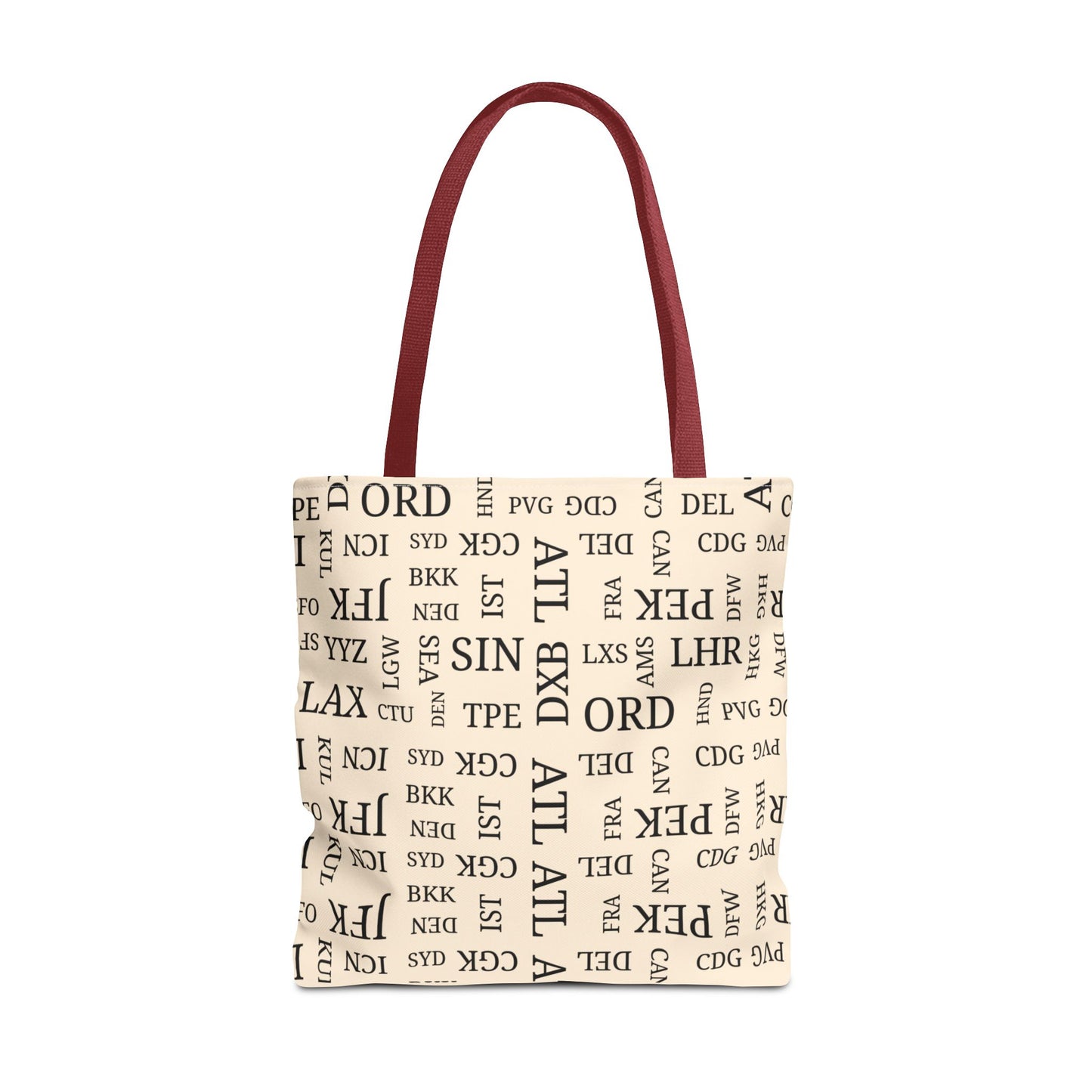 Signature Airport Code Designer Tote Bag for Travel Lovers