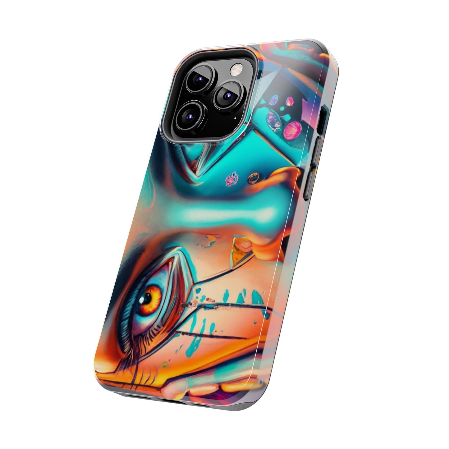 Cybergirl, Dystopian Cyberpunk themed Phone Case with Lofi Aesthetic and Robotic Vaporwave Feel