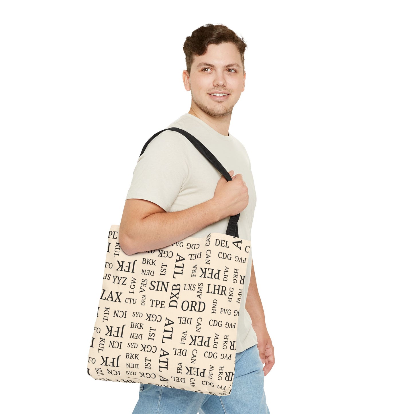 Signature Airport Code Designer Tote Bag for Travel Lovers