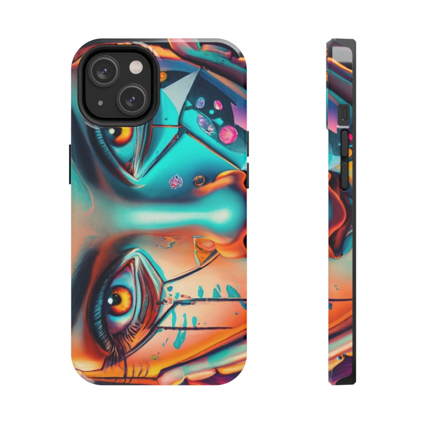 Cybergirl, Dystopian Cyberpunk themed Phone Case with Lofi Aesthetic and Robotic Vaporwave Feel