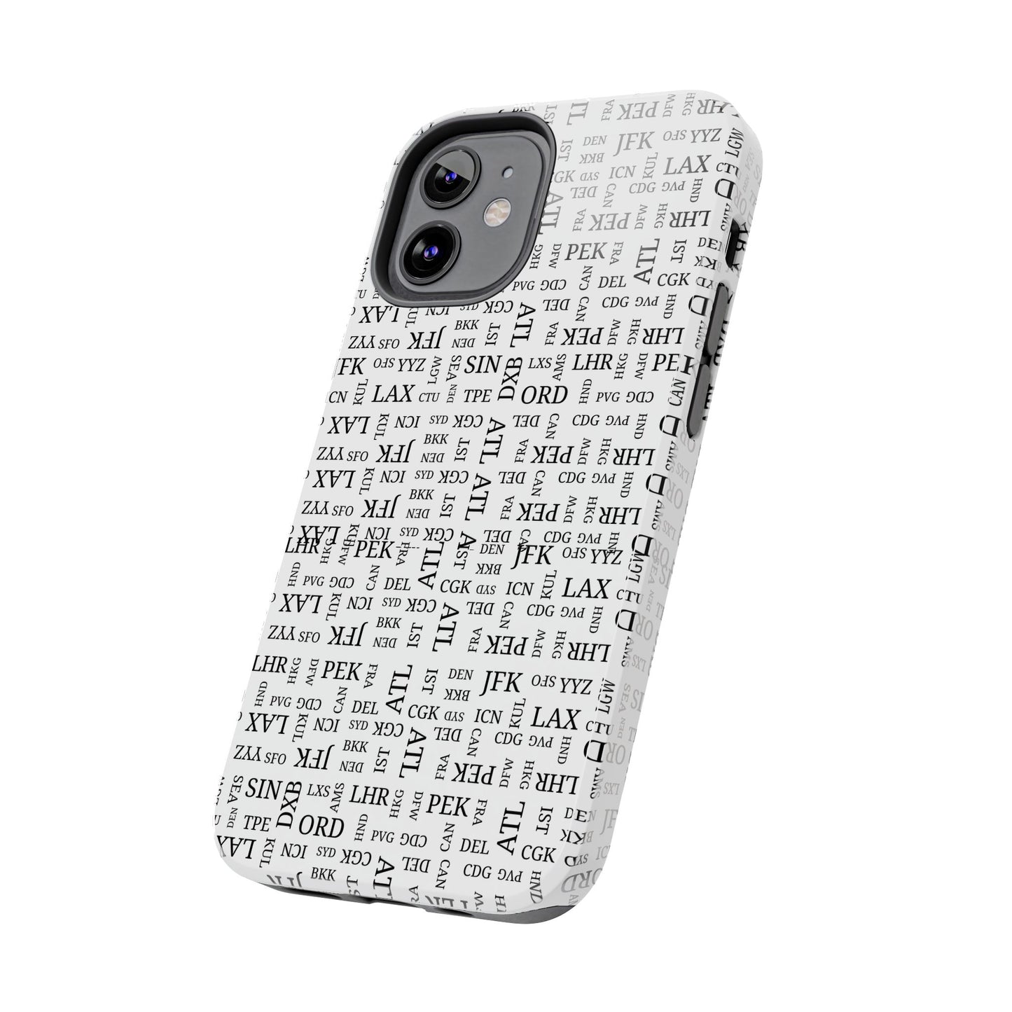 Best Airports Airport Code Tough Travel Phone Case for Travel Lovers (Cloud Gray)