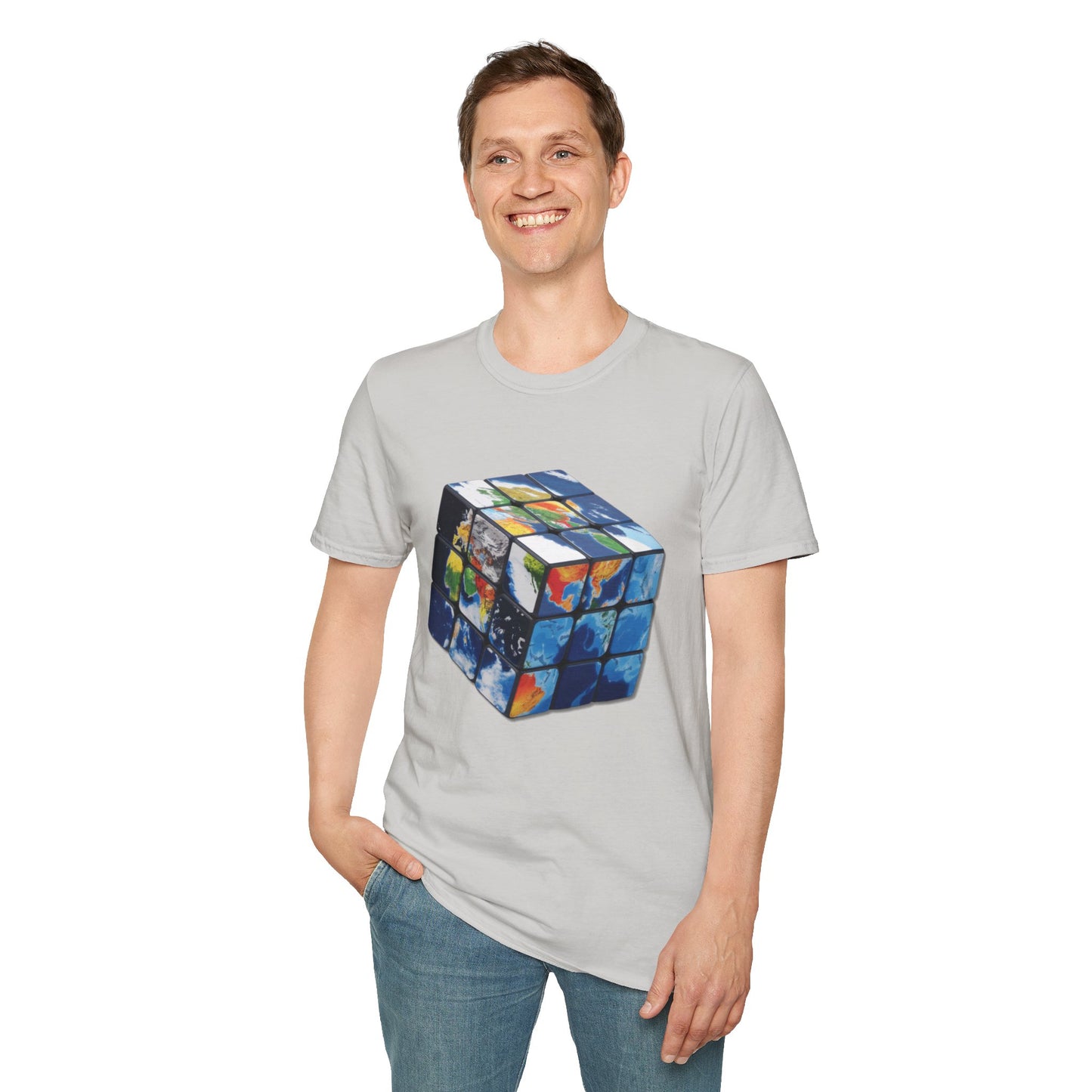 Rubik's Cube World Map Mashup Travel Wear Tee