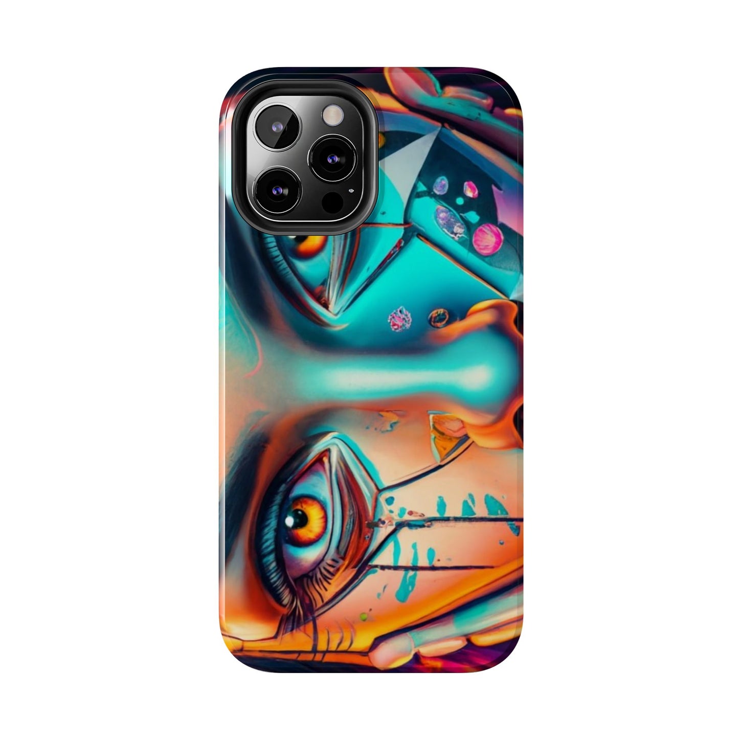 Cybergirl, Dystopian Cyberpunk themed Phone Case with Lofi Aesthetic and Robotic Vaporwave Feel