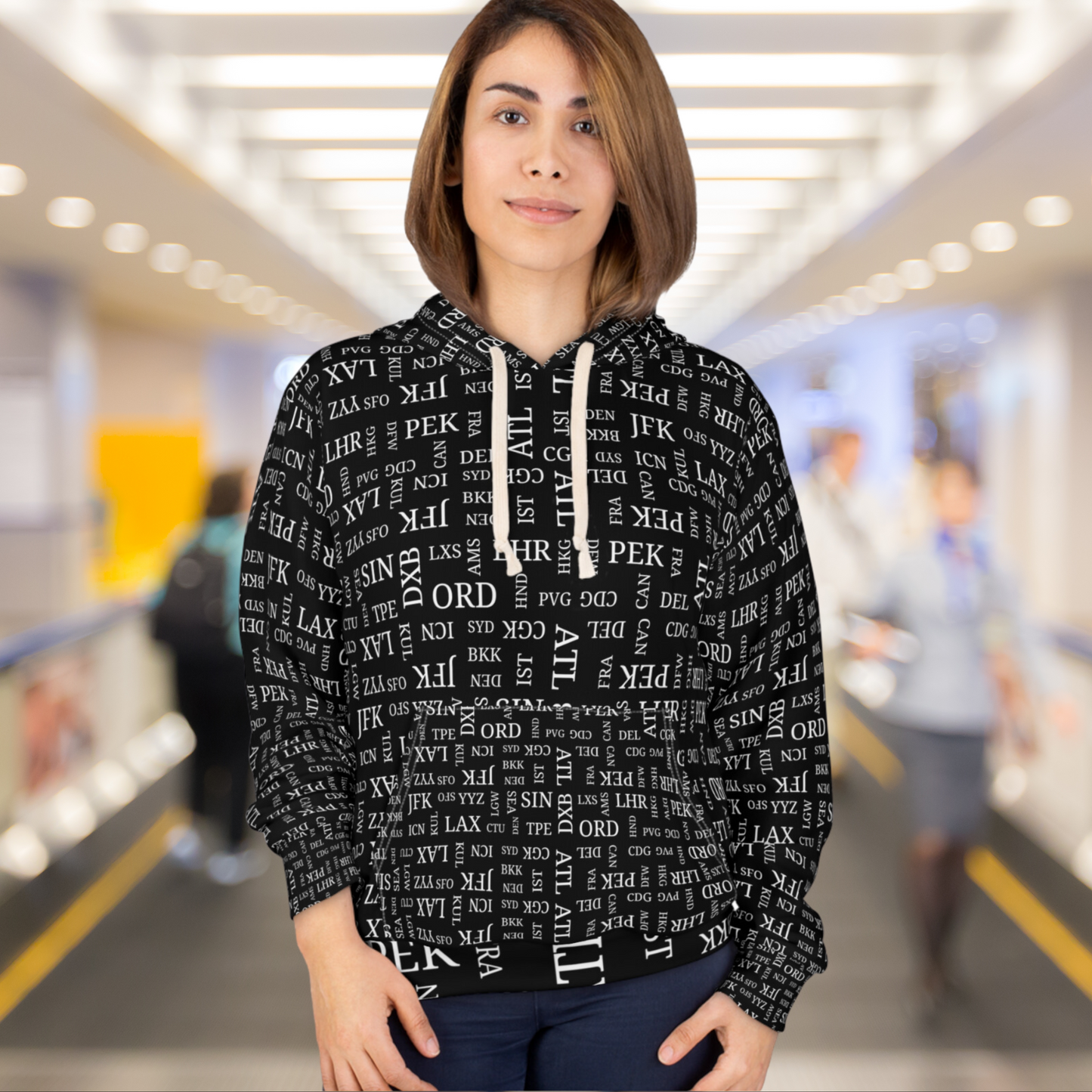 Airport Code Hooded Sweatshirt Travel Hoodie