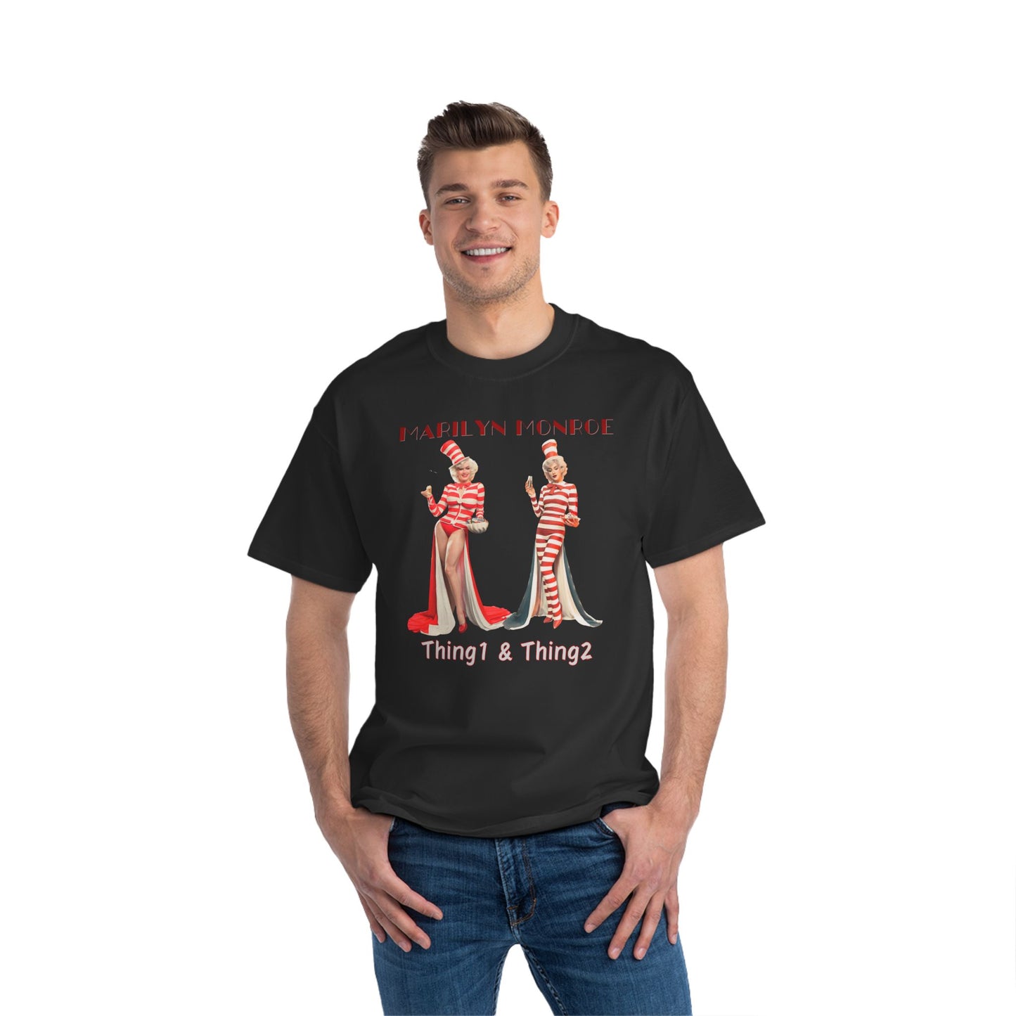 Marilyn Monroe Halloween T-shirt Costume as Thing-1 and Thing-2