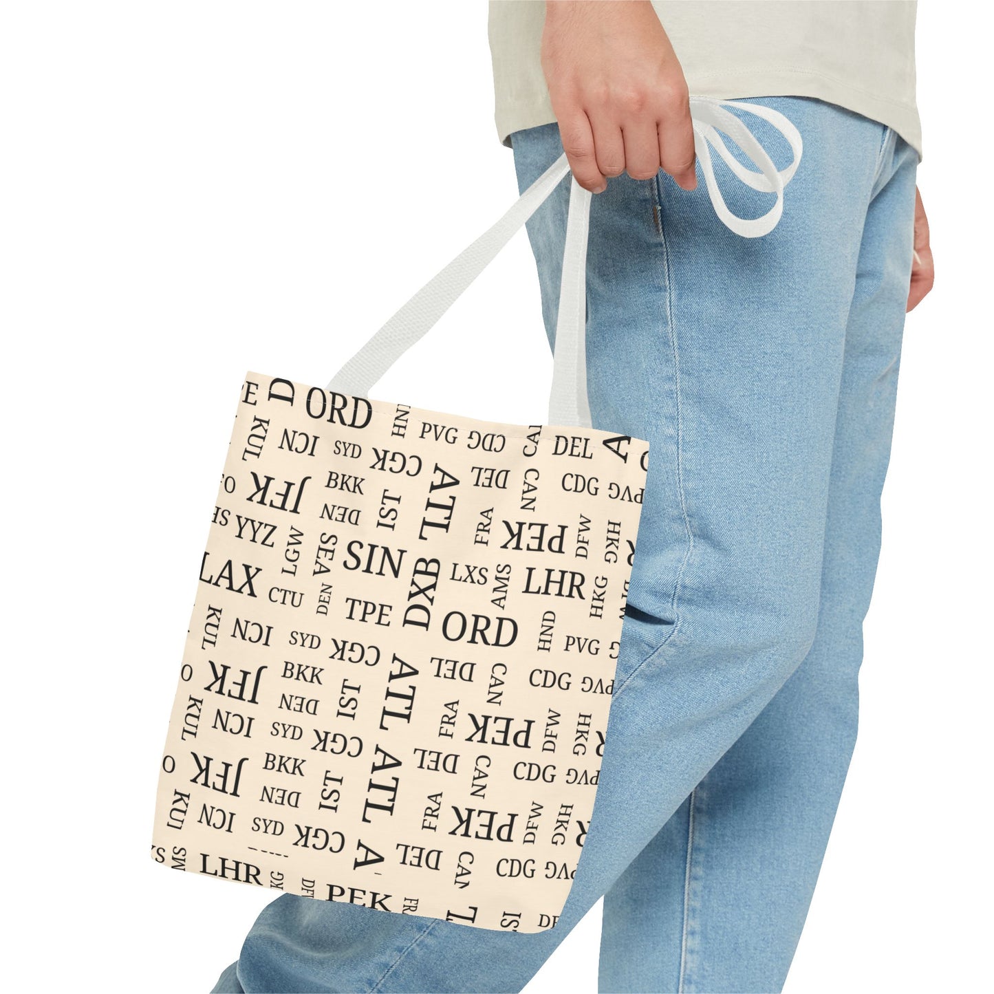 Signature Airport Code Designer Tote Bag for Travel Lovers