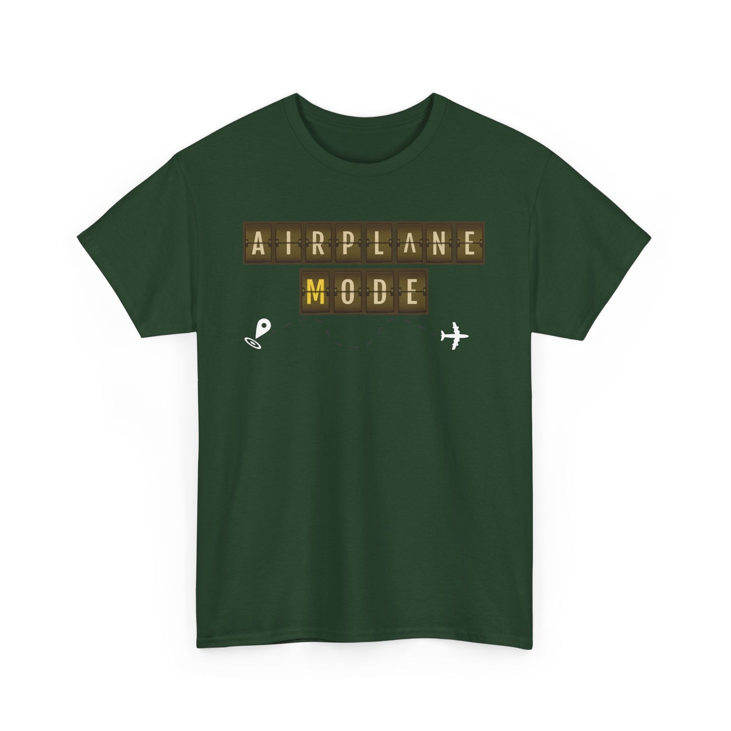 Airplane Mode Travel T-shirt, Unisex Heavy Cotton Tee