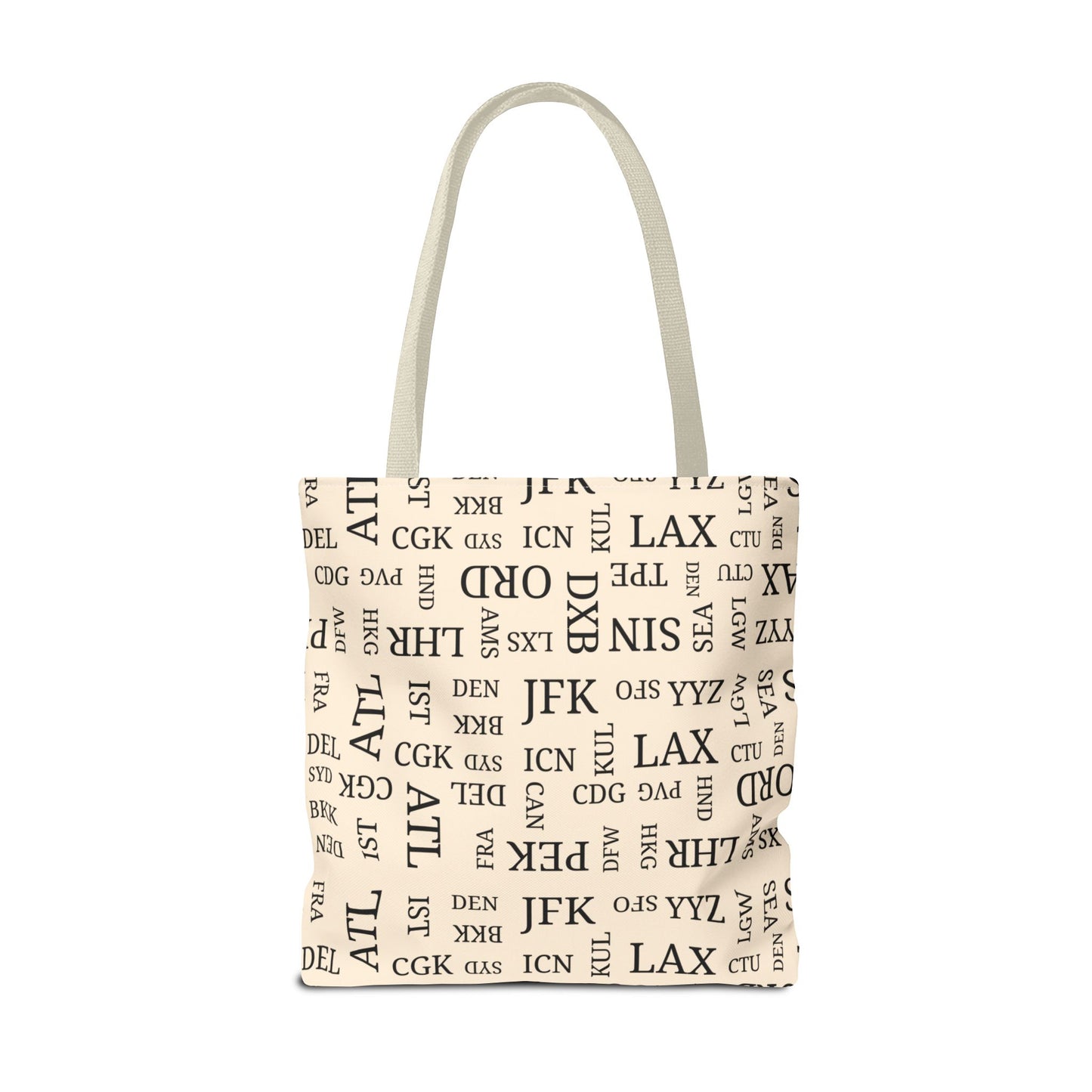 Signature Airport Code Designer Tote Bag for Travel Lovers