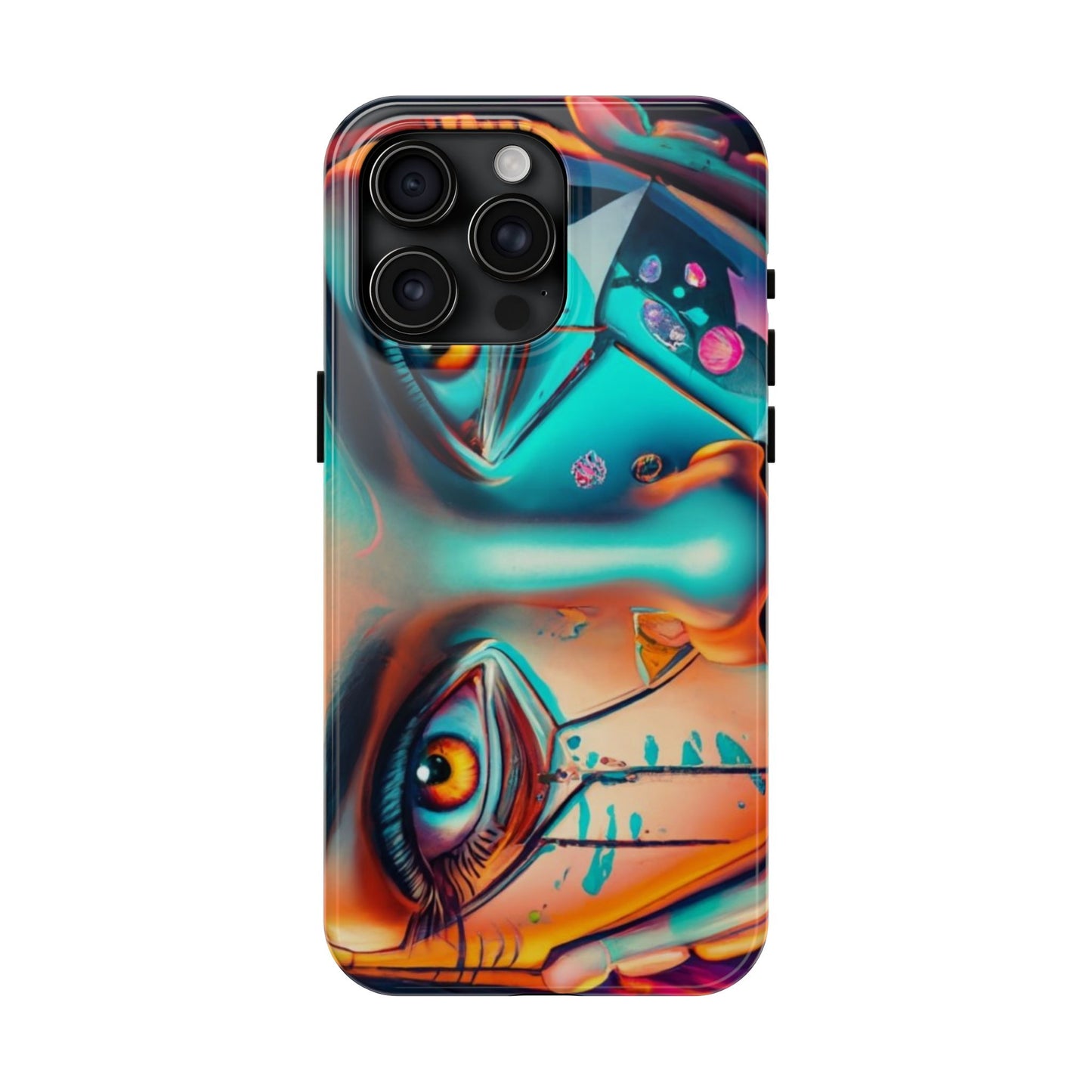 Cybergirl, Dystopian Cyberpunk themed Phone Case with Lofi Aesthetic and Robotic Vaporwave Feel