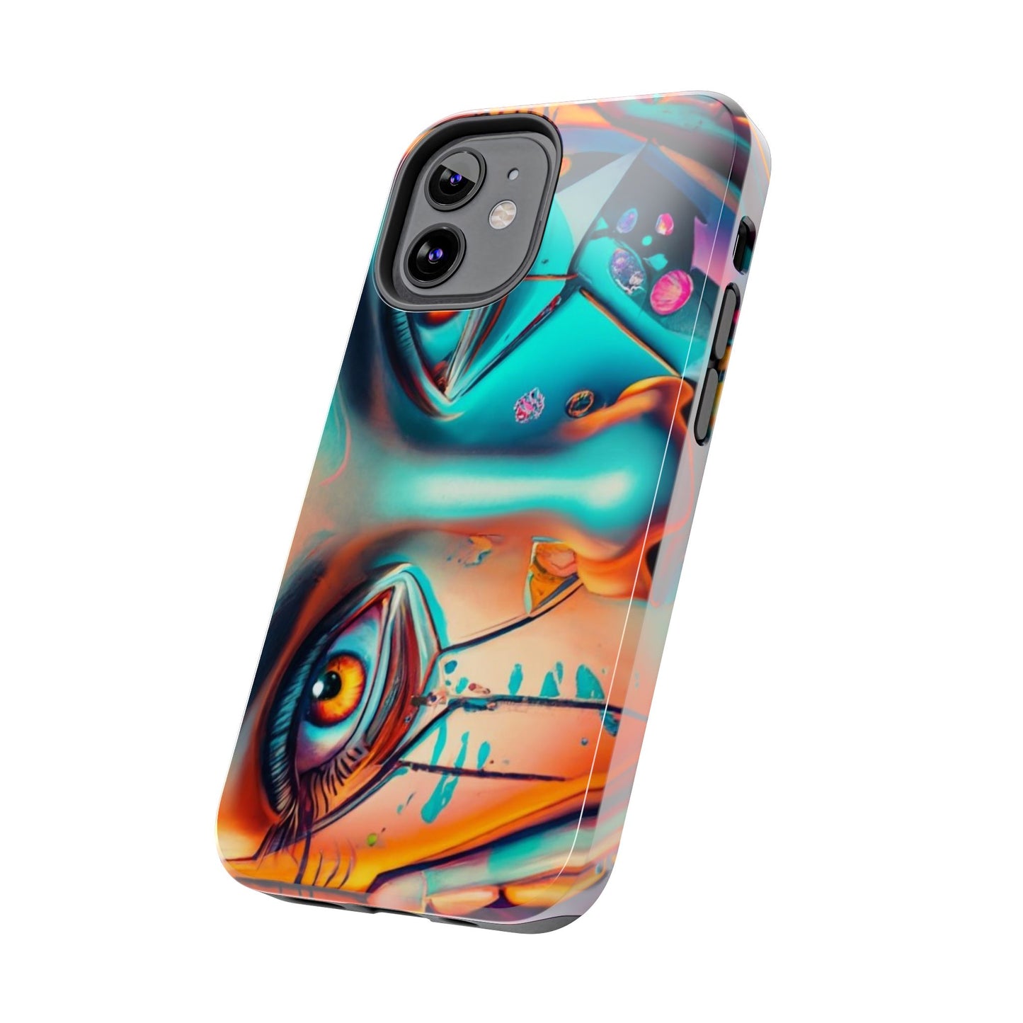 Cybergirl, Dystopian Cyberpunk themed Phone Case with Lofi Aesthetic and Robotic Vaporwave Feel