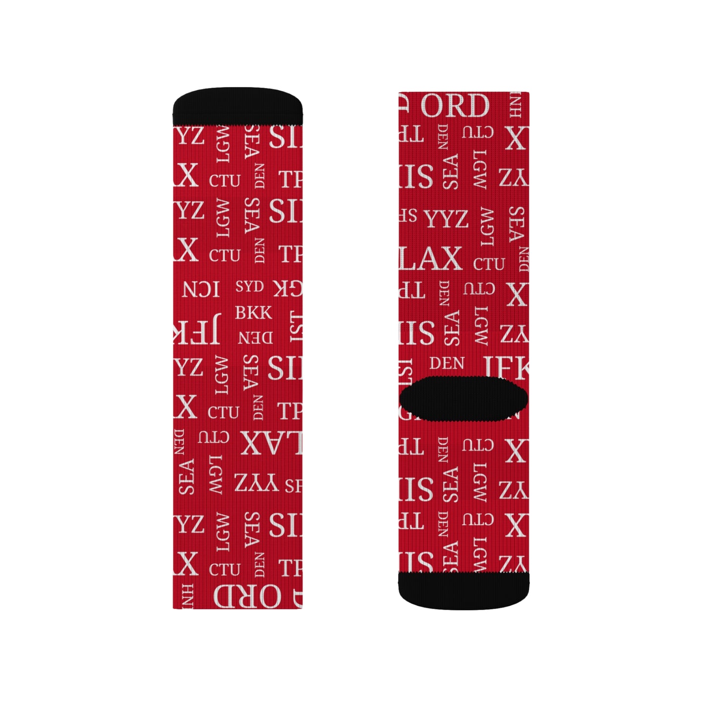 Cute Travel Socks, Gift for Travelers, Gifts for Travel, Sublimation Socks