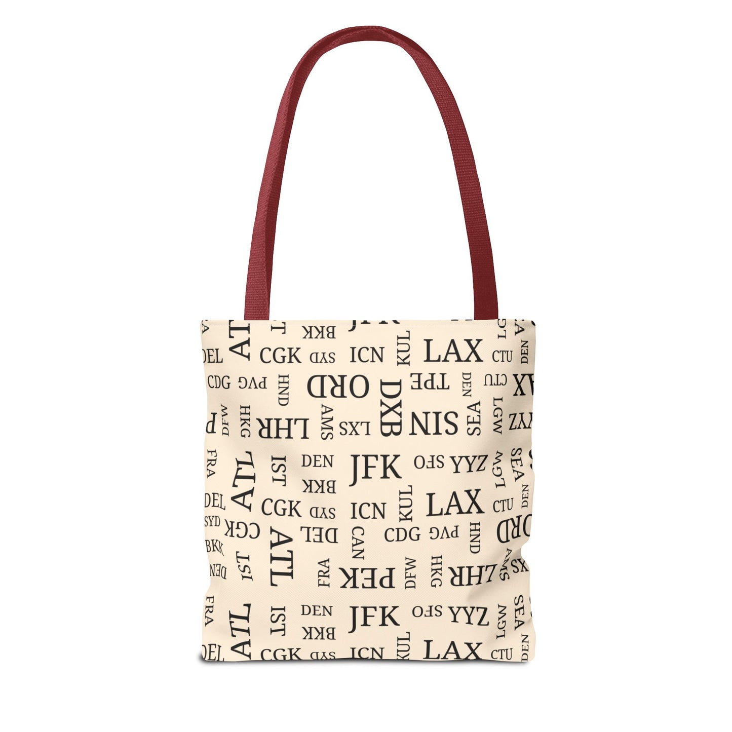 Signature Airport Code Designer Tote Bag for Travel Lovers