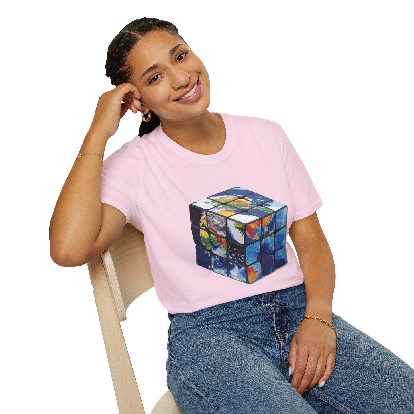 Rubik's Cube World Map Mashup Travel Wear Tee