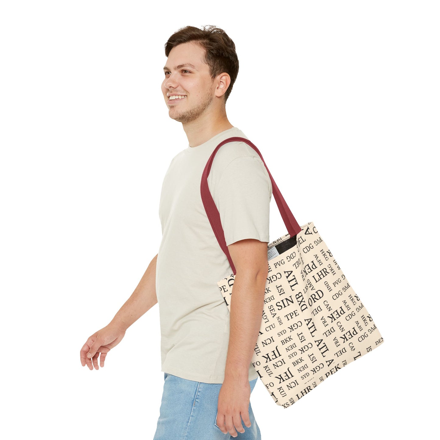 Signature Airport Code Designer Tote Bag for Travel Lovers