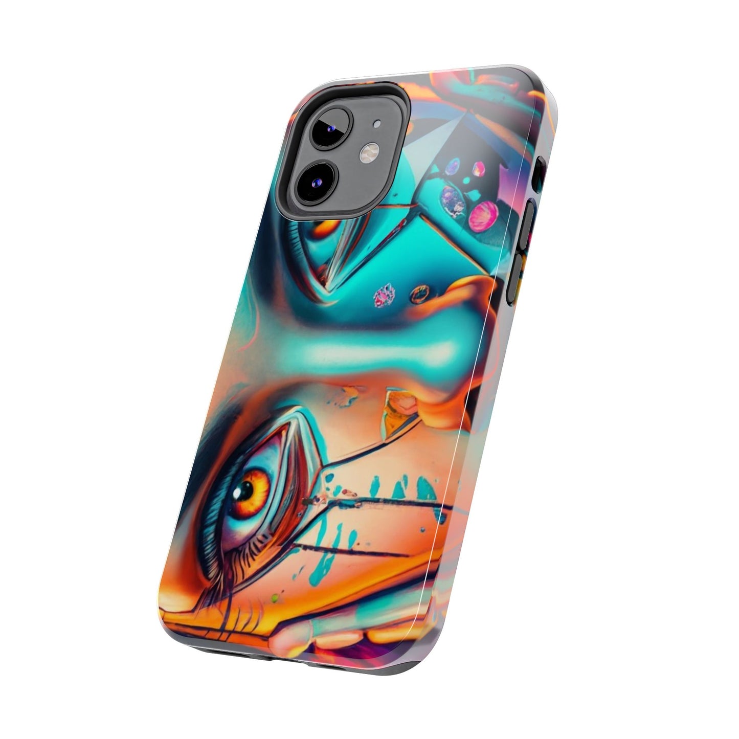 Cybergirl, Dystopian Cyberpunk themed Phone Case with Lofi Aesthetic and Robotic Vaporwave Feel