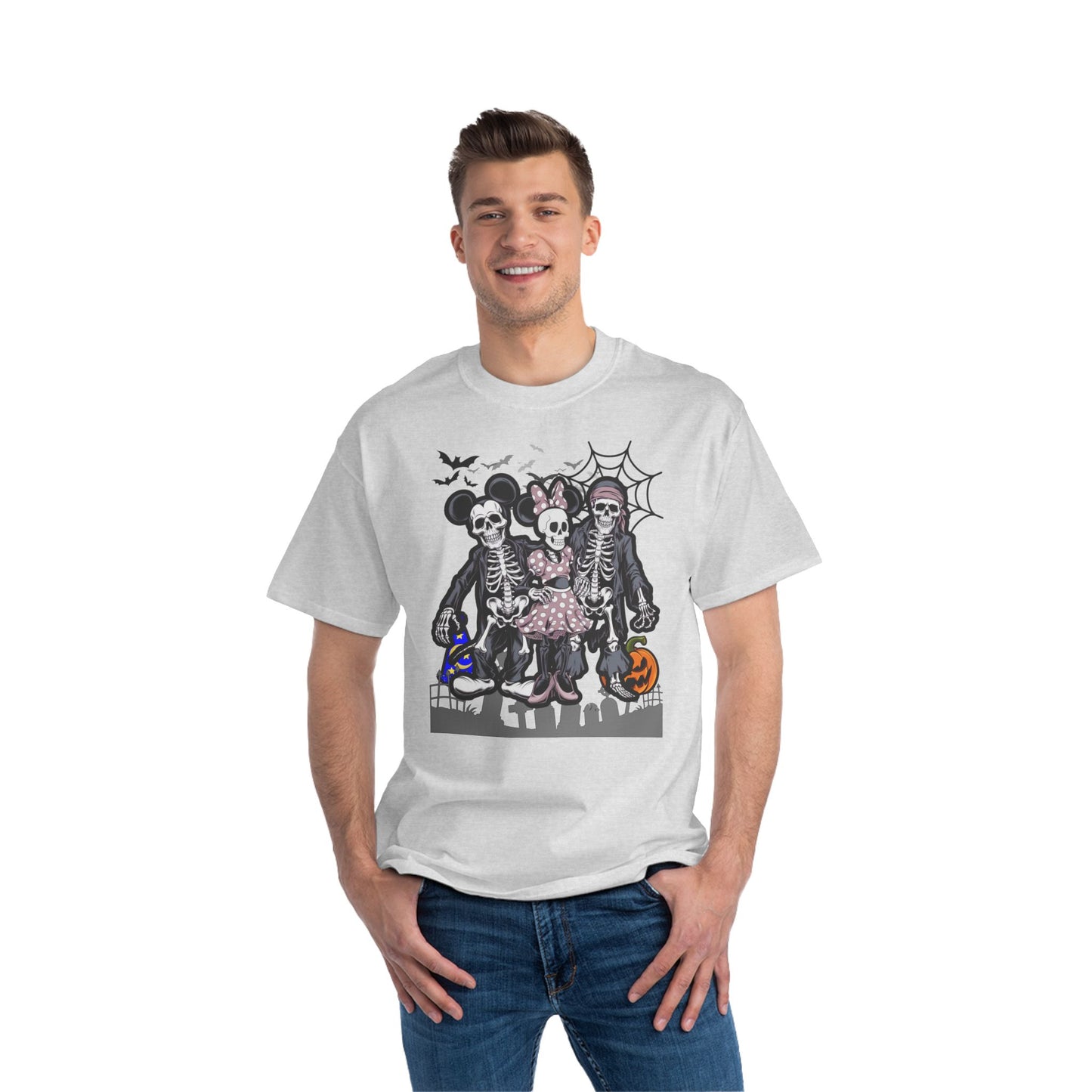 Minnie Mouse, Mickey Mouse, Jack Sparrow Halloween Skeleton Tshirt