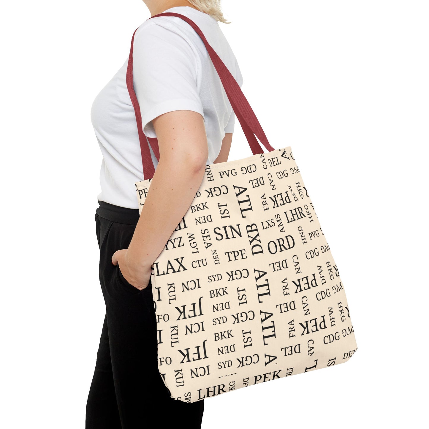 Signature Airport Code Designer Tote Bag for Travel Lovers