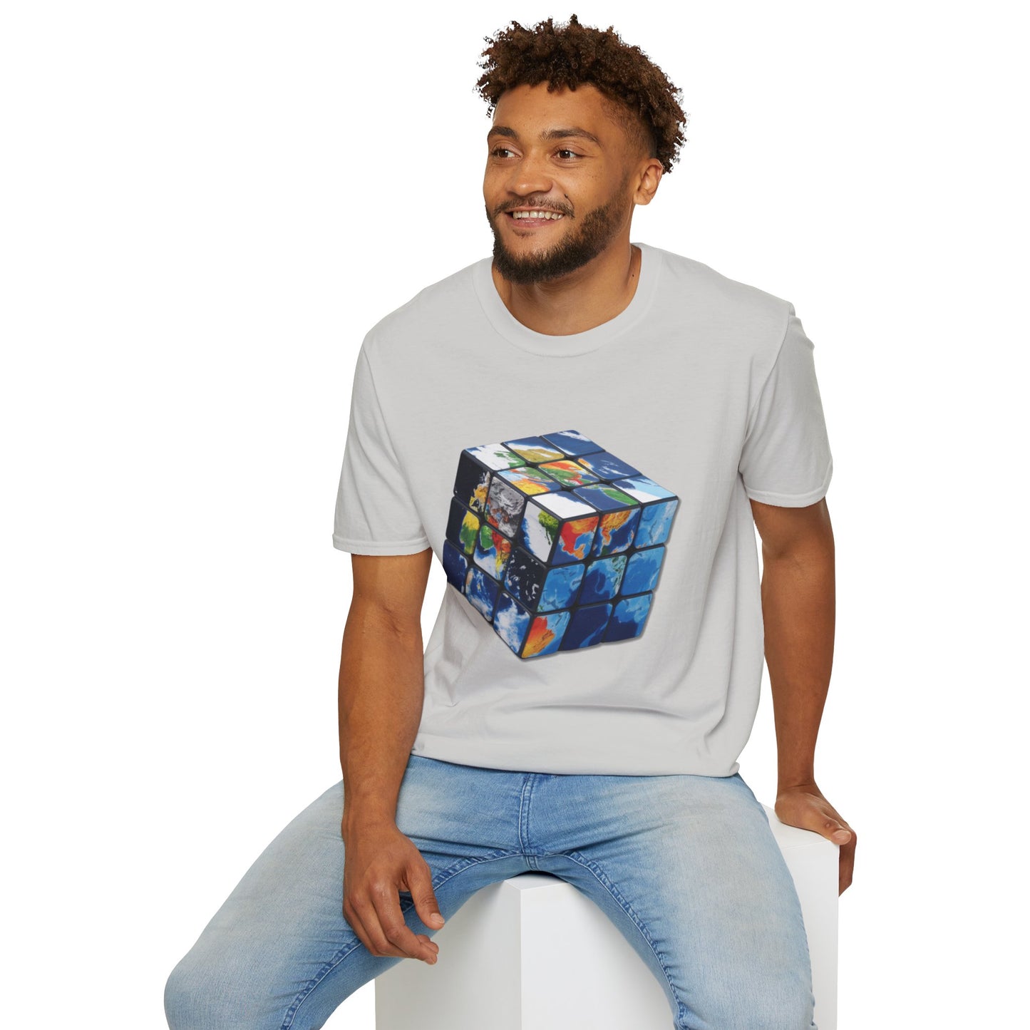 Rubik's Cube World Map Mashup Travel Wear Tee