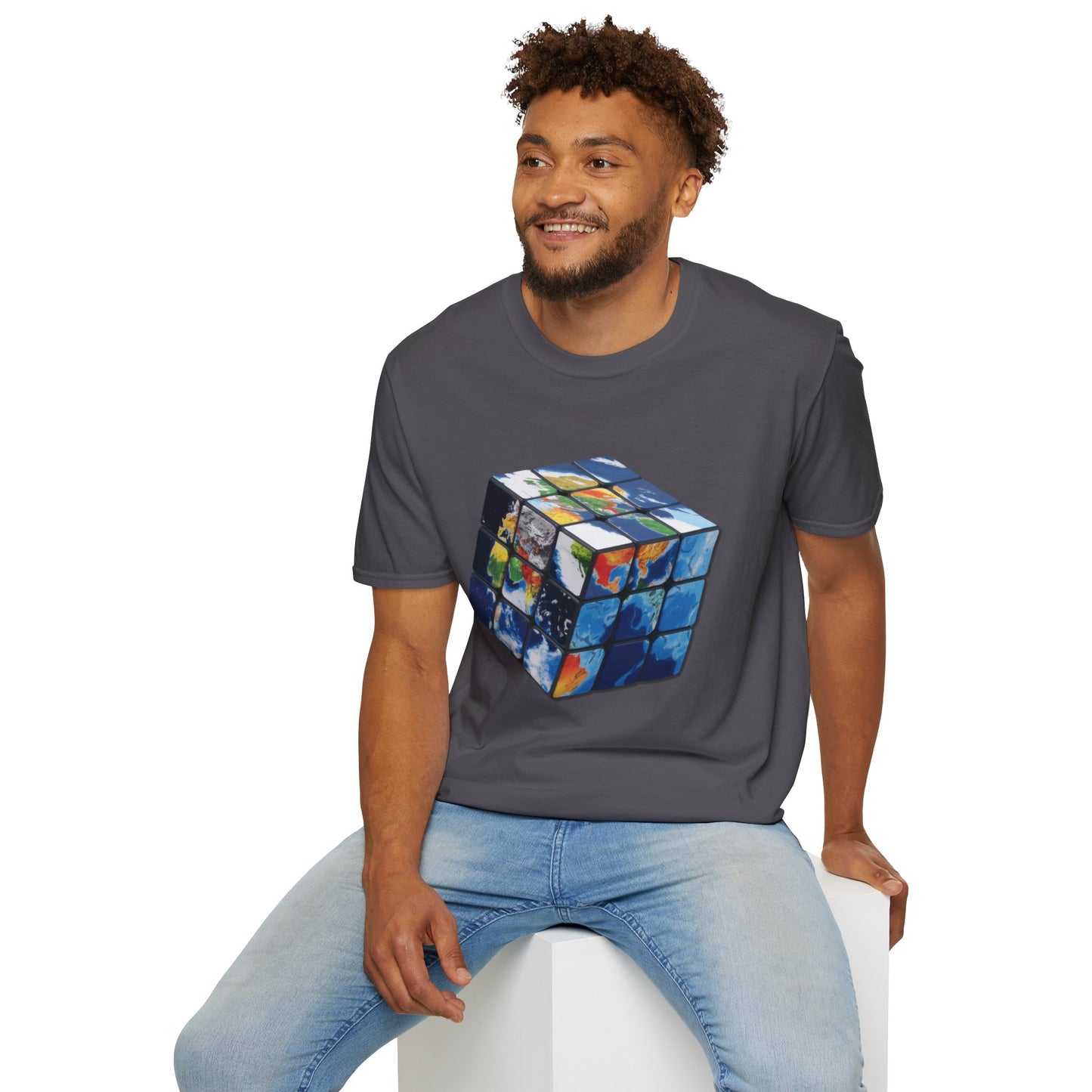 Rubik's Cube World Map Mashup Travel Wear Tee