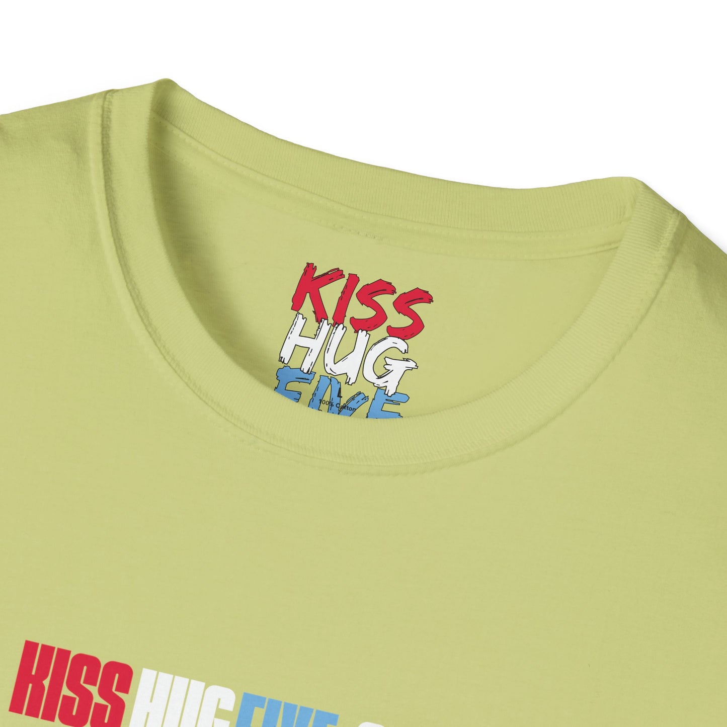 Kiss Hug Five Dot Store Signature Series Free Softstyle T-Shirt