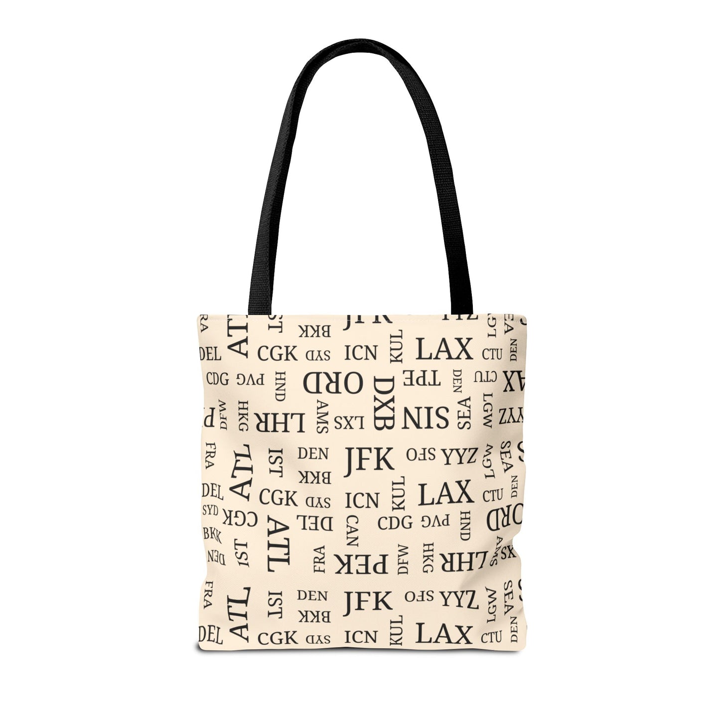 Signature Airport Code Designer Tote Bag for Travel Lovers