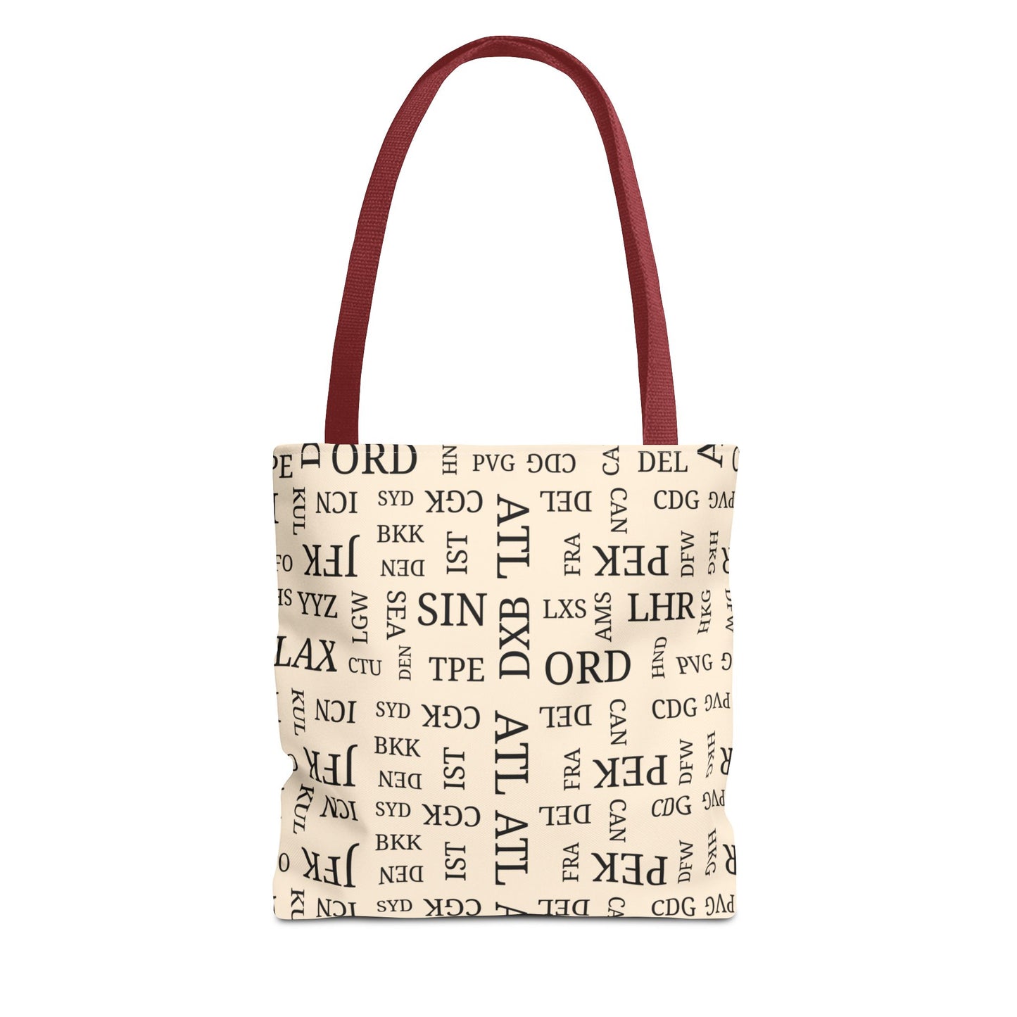 Signature Airport Code Designer Tote Bag for Travel Lovers